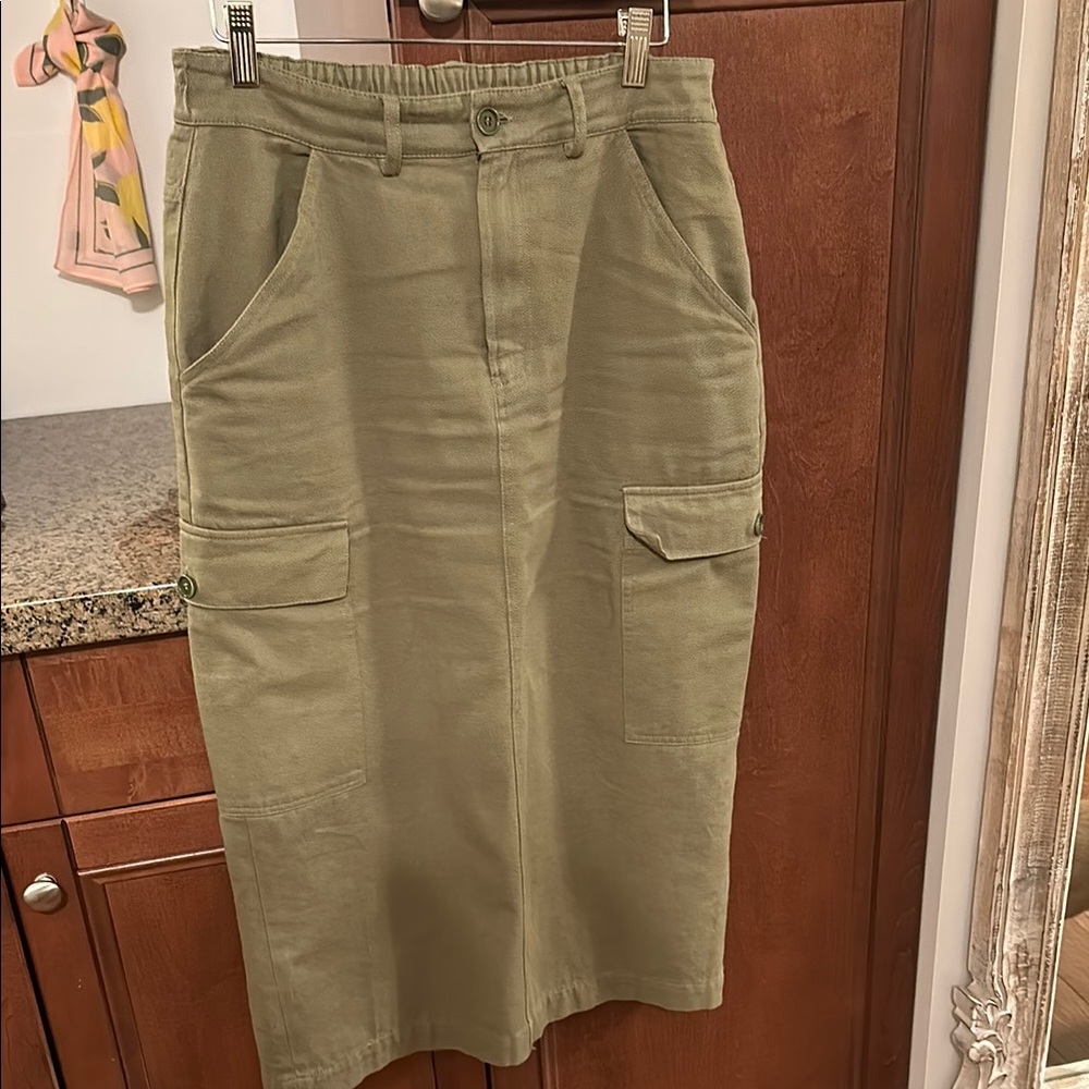 Olive Green Women's Cargo Skirt